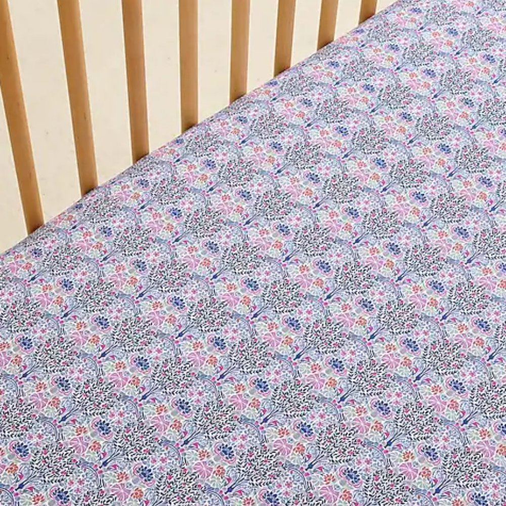 LIBERTY x J. Crew Limited-edition crib sheet in Liberty Club Nouveau print